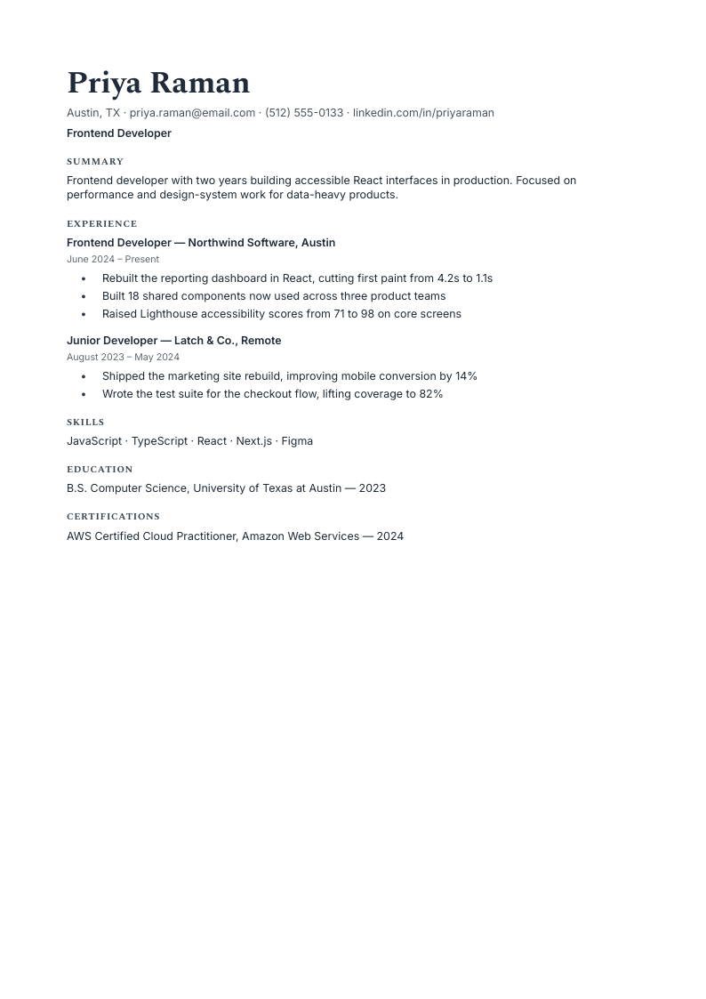 Sample resumes document made with PaintPDF